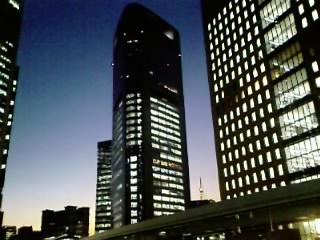 汐留の夕陽